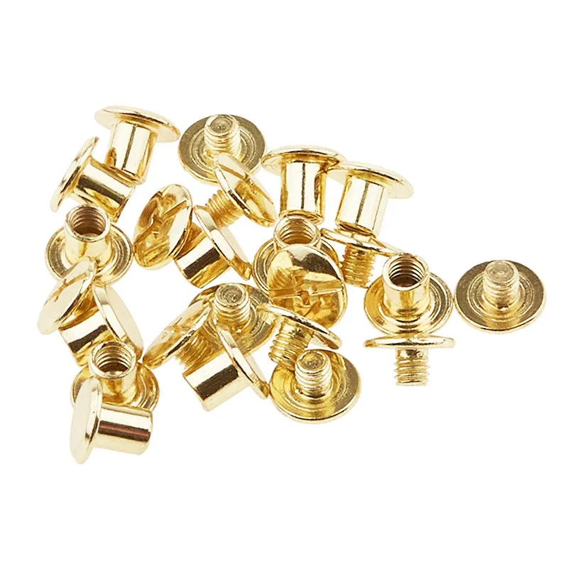 Sallie Tomato Small Chicago Screws 6mm - Set of 12 Gold
