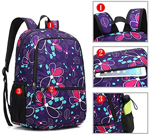 Scarleton Patterned Backpack H204016 - Purple