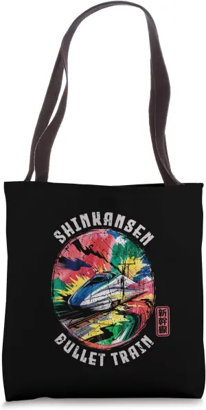 Shinkansen Bullet Train Japan Kanji Anime Otaku Souvenir Tote Bag