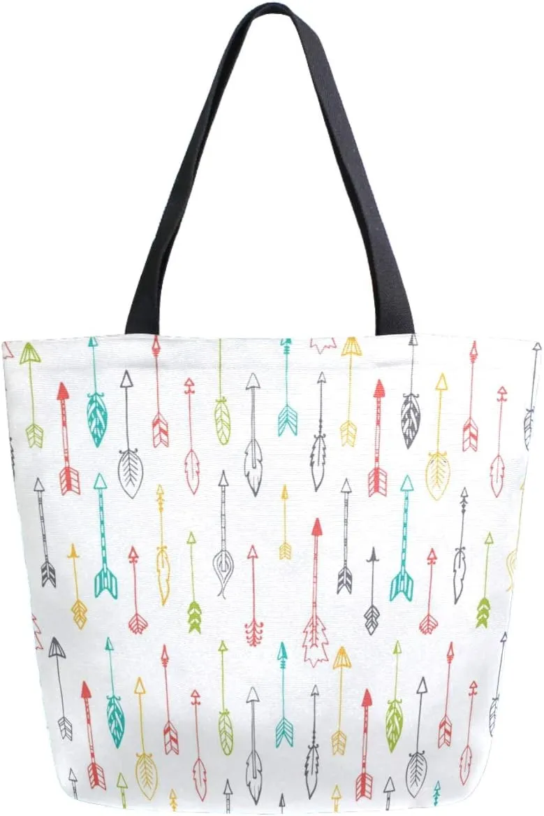 Stylish Print Extra Large Shoulder Tote Bag for Beach Travel Weekender Gym Grocery Shopping