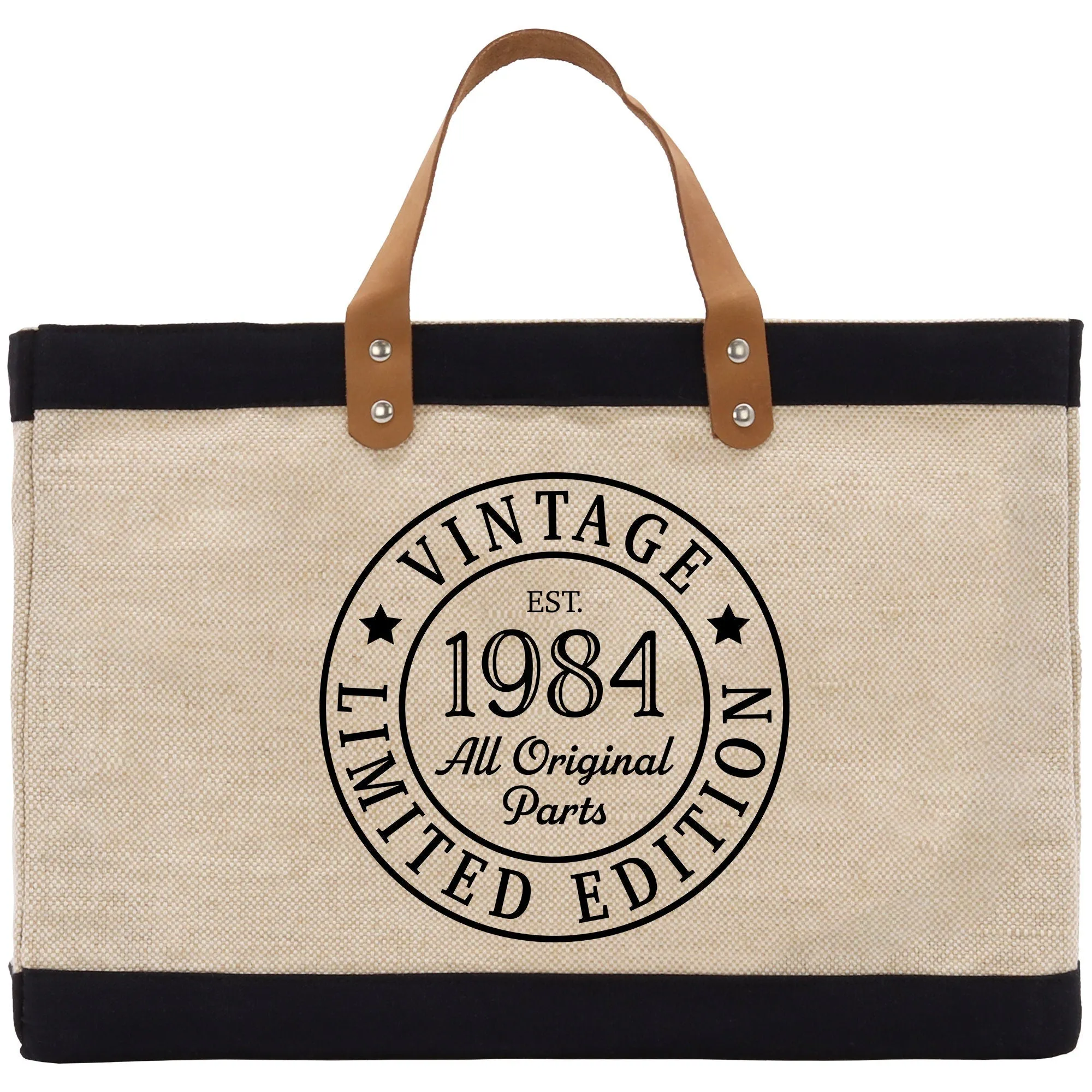 Vintage 1984 Limited Edition 40 Age Birthday Jute Burlap Bag 40th Birthday Gift For Women 40th Birthday Celebration Party Gift (BDT1012)