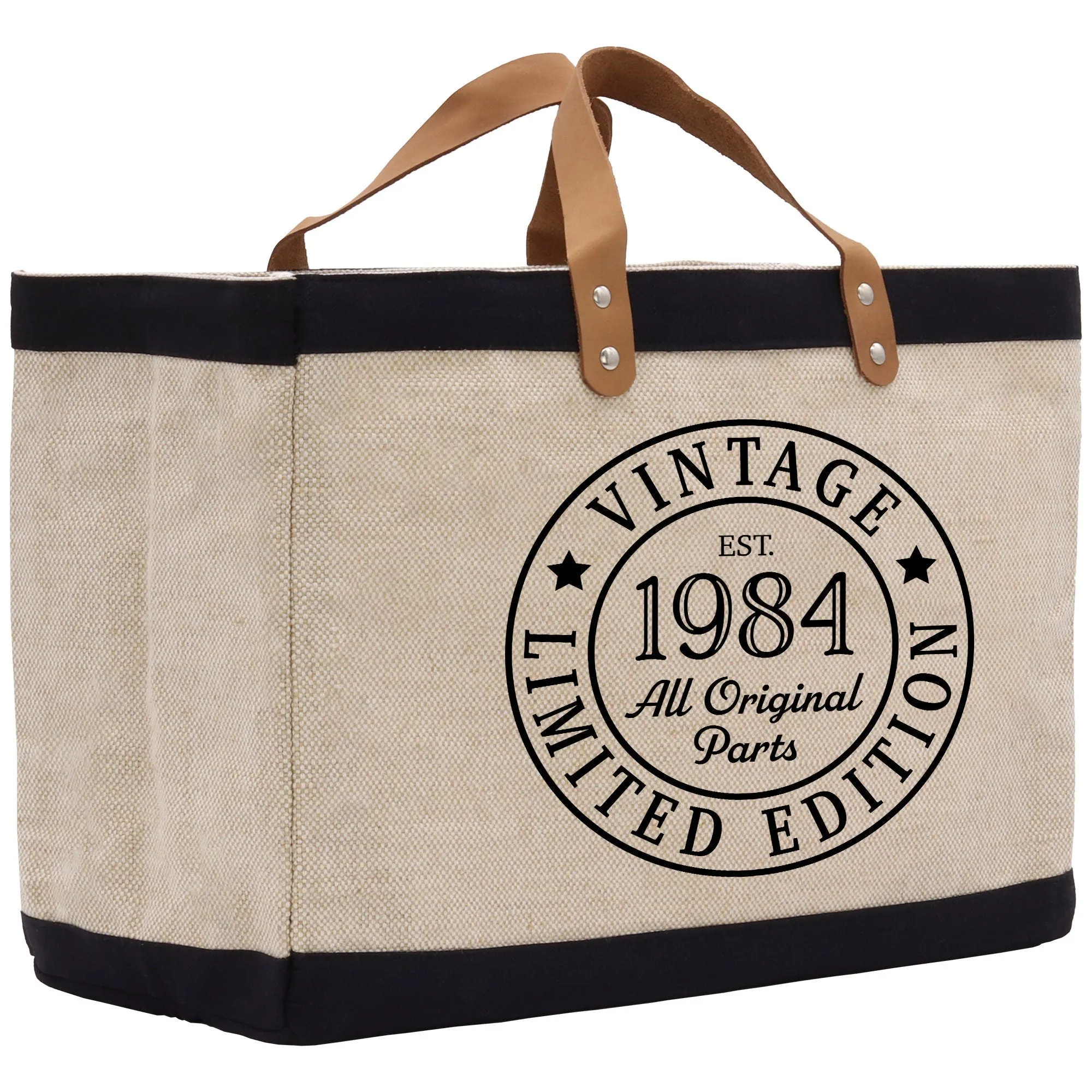 Vintage 1984 Limited Edition 40 Age Birthday Jute Burlap Bag 40th Birthday Gift For Women 40th Birthday Celebration Party Gift (BDT1012)