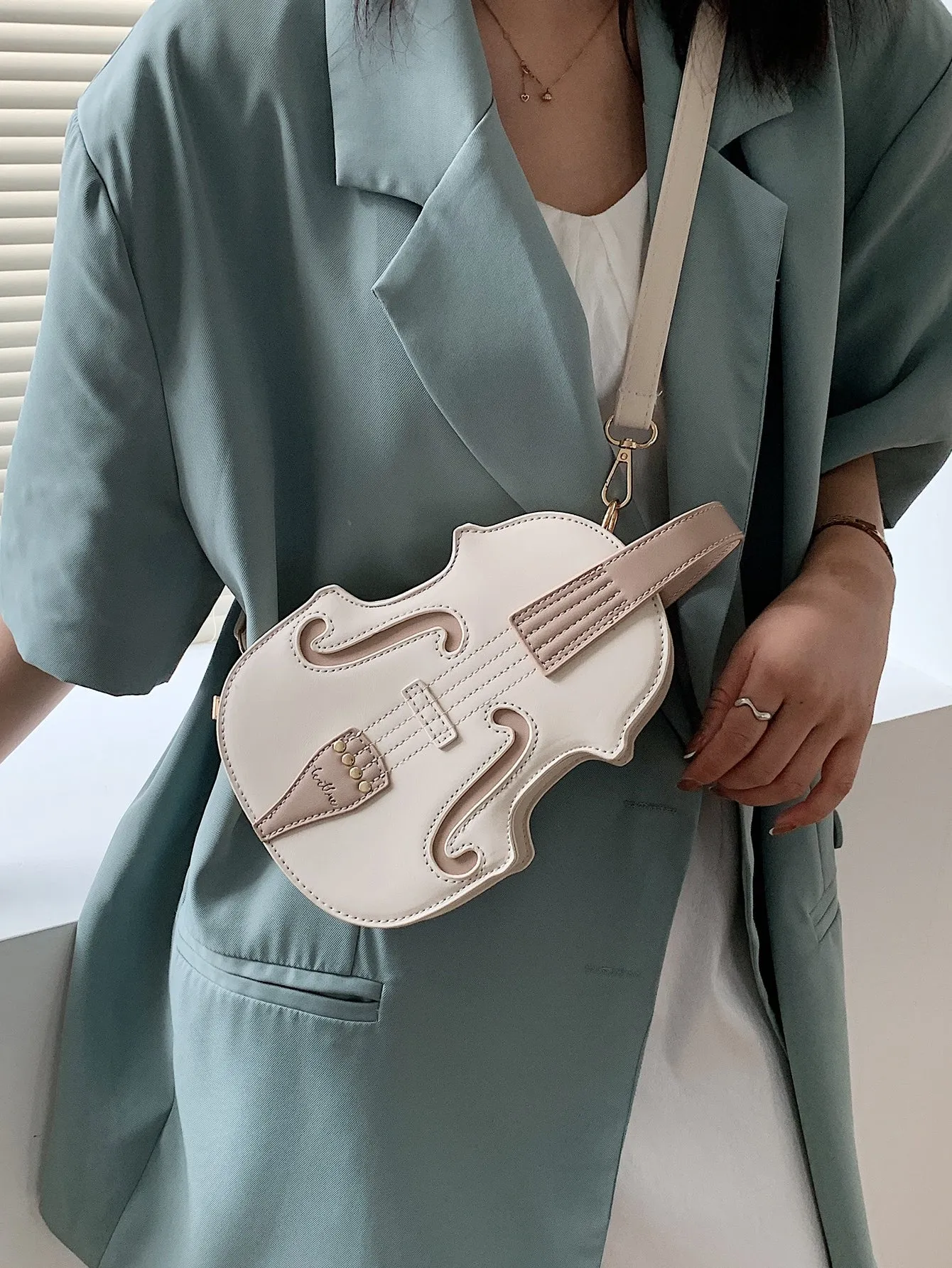 Violin Design Satchel Bag