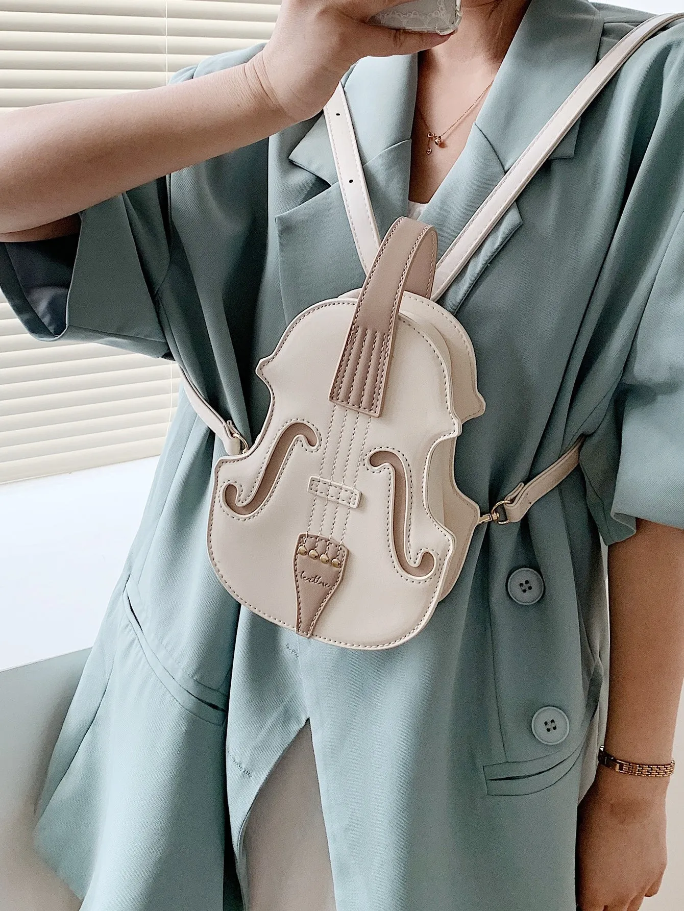 Violin Design Satchel Bag