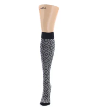 Women's Diamond Cut Knee-High Socks