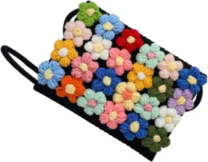 Woolen Bag Crossbody Shoulder Tote Bag for Women Womens Wallet Rattan Handbag Women Tote Woven
