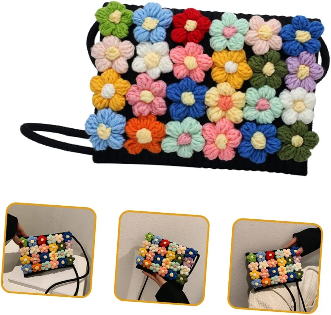Woolen Bag Crossbody Shoulder Tote Bag for Women Womens Wallet Rattan Handbag Women Tote Woven