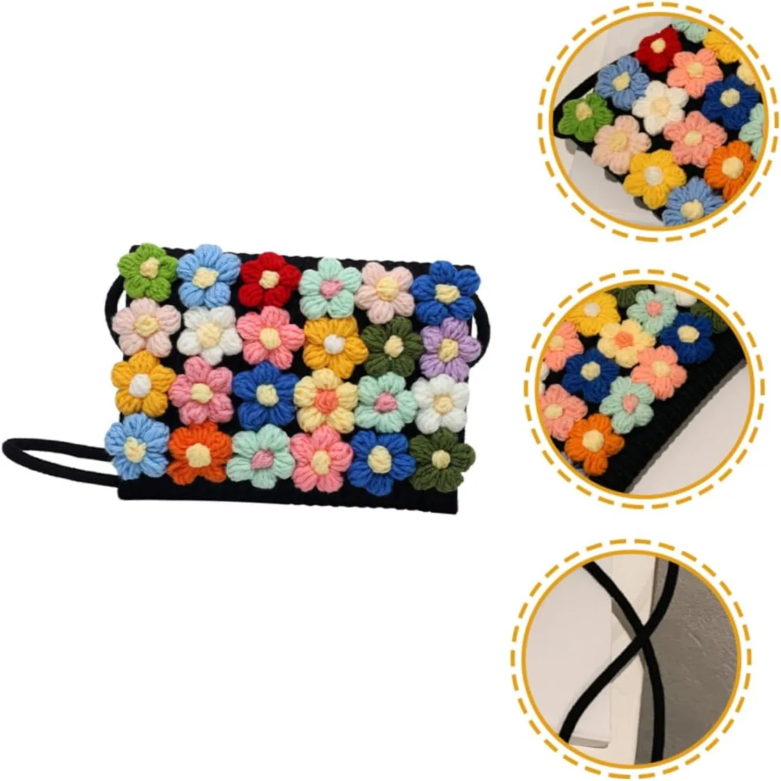Woolen Bag Crossbody Shoulder Tote Bag for Women Womens Wallet Rattan Handbag Women Tote Woven